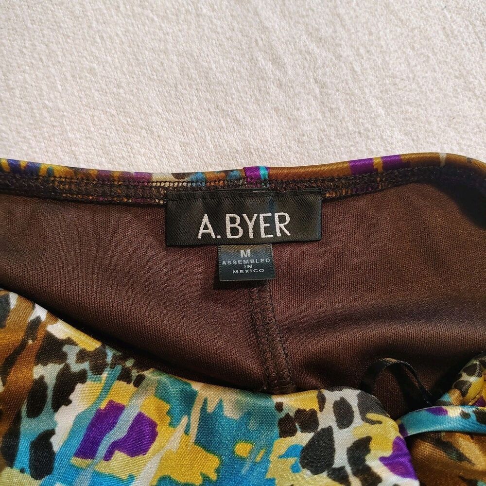 Y2K Abstract Print Dress Womens Size S Empire Waist Spaghetti Strap Retro - Picture 8 of 8